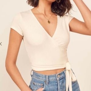 Reformation Flora Wrap Top